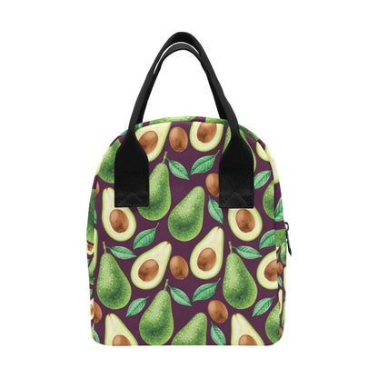 Avocado Pattern Print Design AC08 Insulated Lunch Bag