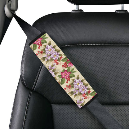 Summer Floral Pattern Print Design SF08 Car Seat Belt Cover