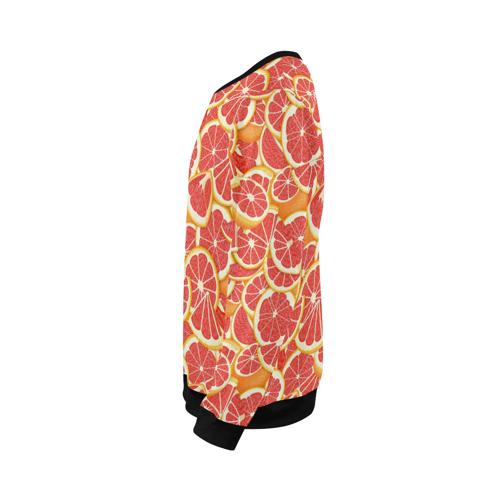 Grapefruit Pattern Print Design GF02 Men Long Sleeve Sweatshirt