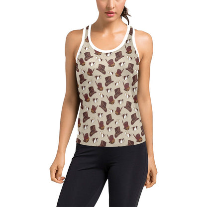 Steampunk Hat Print Design LKS301 Women's Racerback Tank Top
