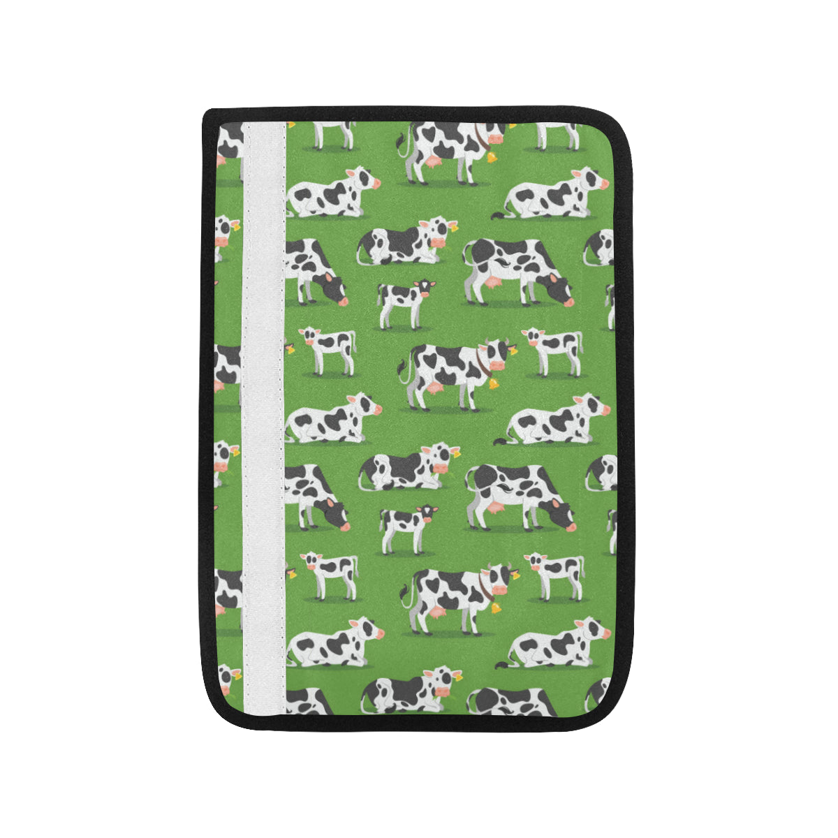 Cow Happy Print Pattern Car Seat Belt Cover