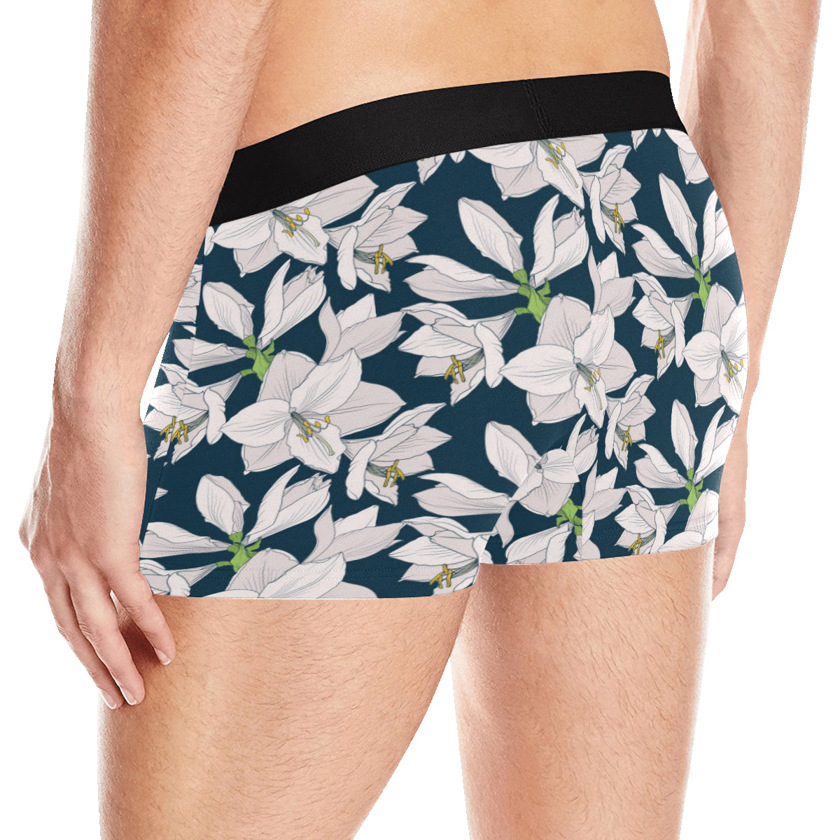 Amaryllis Pattern Print Design 01 Men's Boxer Briefs