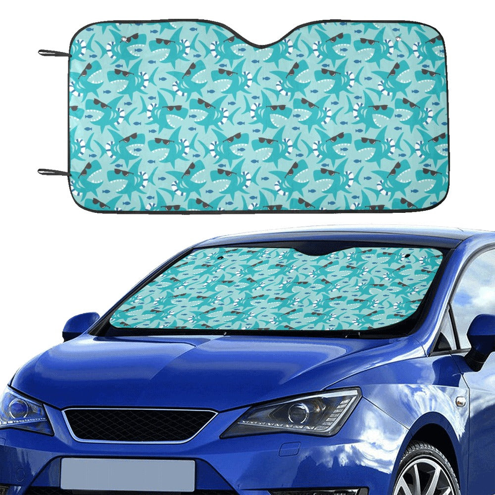 Shark Cute Print Design LKS302 Car front Windshield Sun Shade