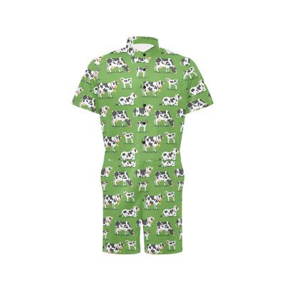 Cow Happy Print Pattern Men's Romper