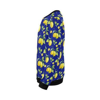 Lemon Pattern Print Design LM06 Men Long Sleeve Sweatshirt