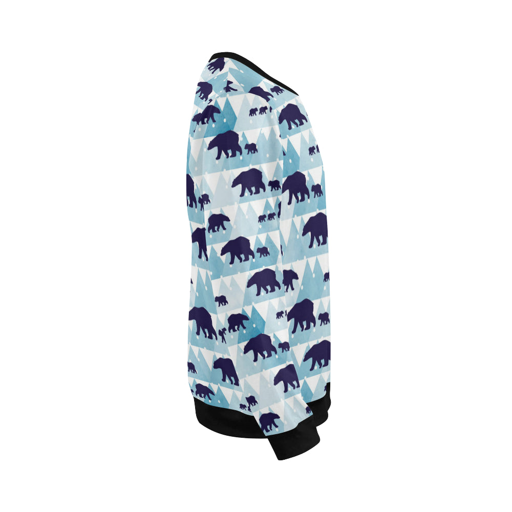 Bear Pattern Print Design BE01 Men Long Sleeve Sweatshirt