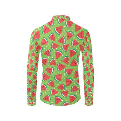 Watermelon Pattern Print Design WM05 Men's Long Sleeve Shirt