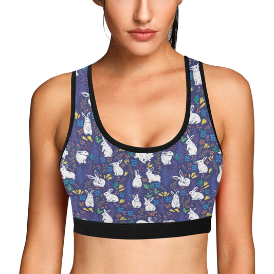Bunny Pattern Print Design 01 Sports Bra