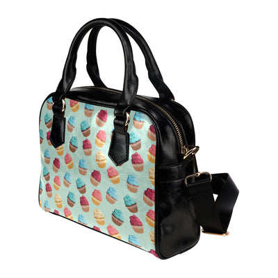 Cupcake Pattern Print Design 01 Shoulder Handbag