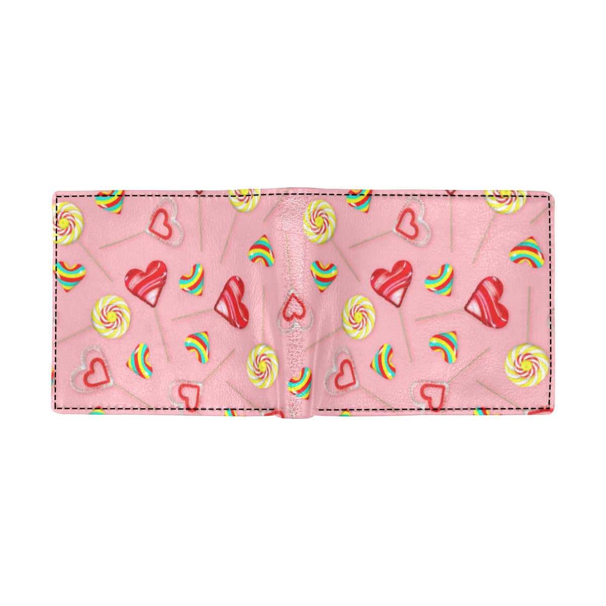 Lollipop Pattern Print Design LL05 Men's ID Card Wallet