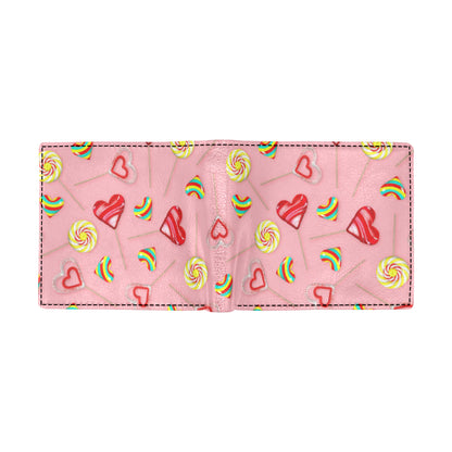 Lollipop Pattern Print Design LL05 Men's ID Card Wallet