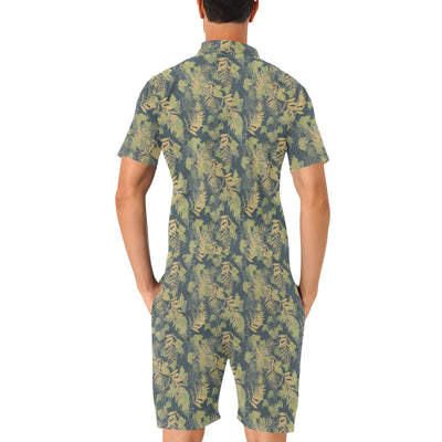 Camouflage Tropical Pattern Print Design 04 Men's Romper