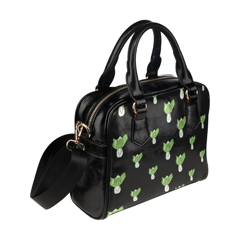 Kale Pattern Print Design 02 Shoulder Handbag