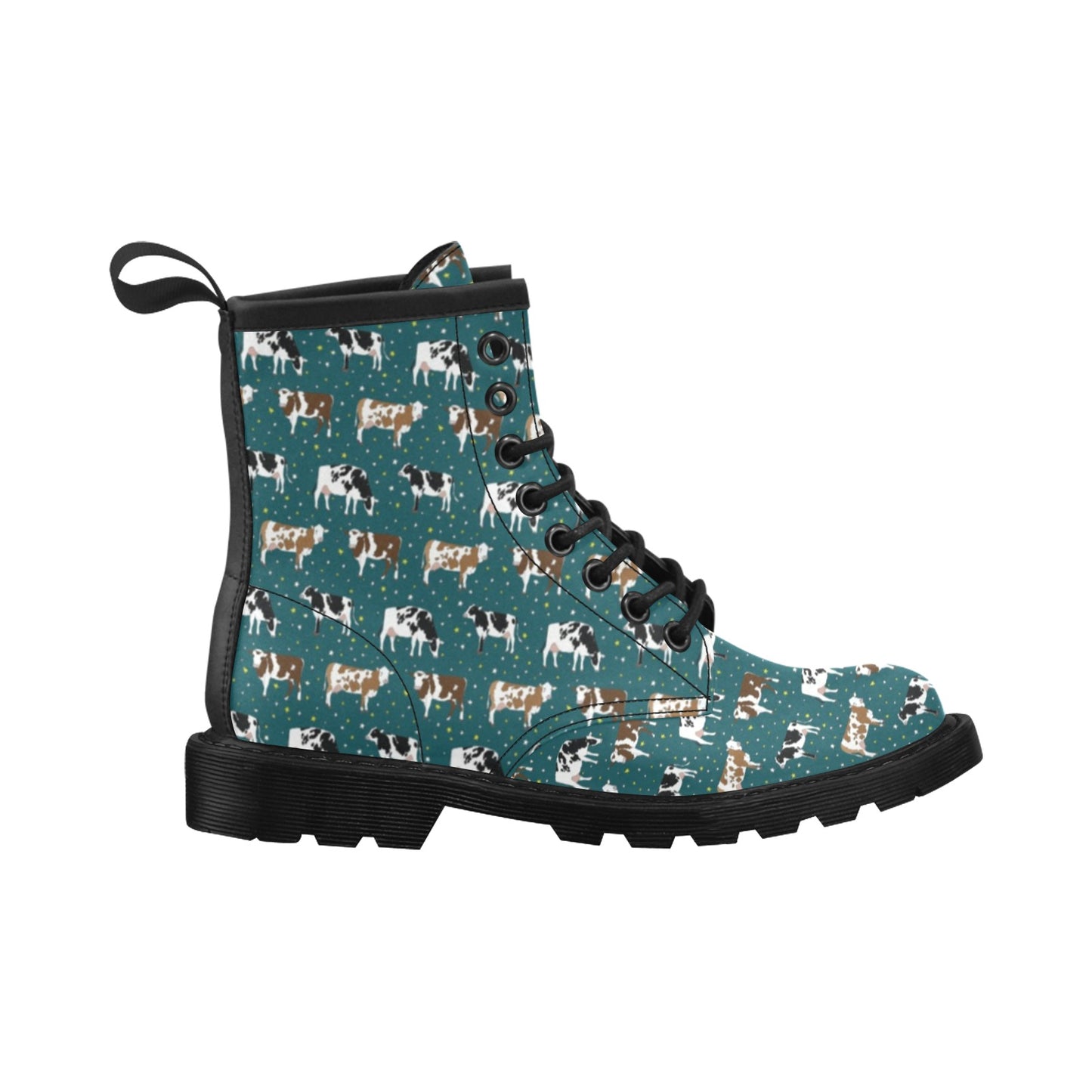 Cattle Print Design LKS404 Women's Boots