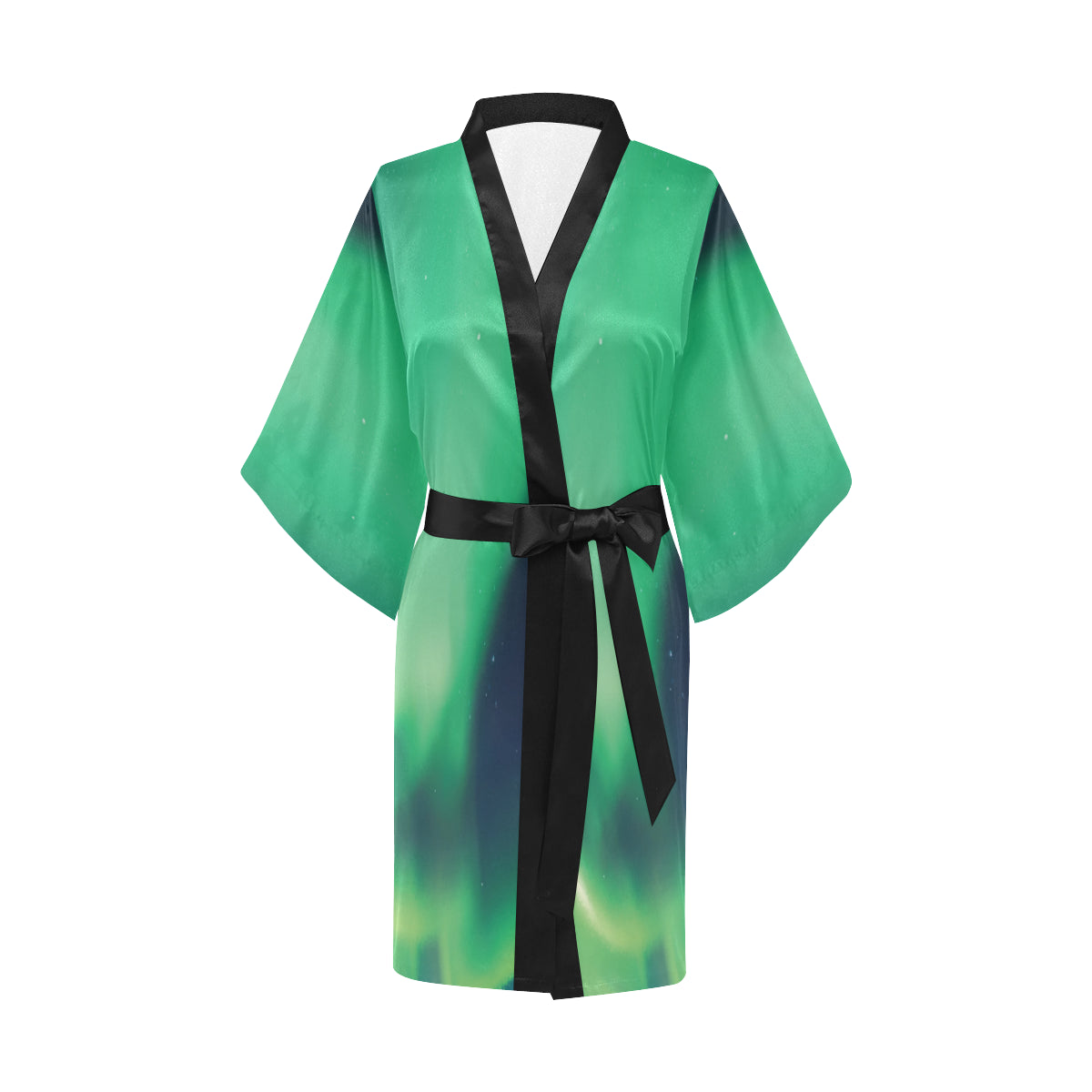 Aurora Borealis Pattern Print Design 04 Women's Short Kimono