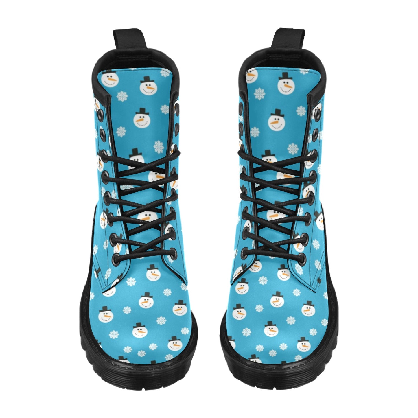 Snowman Print Design LKS303 Women's Boots