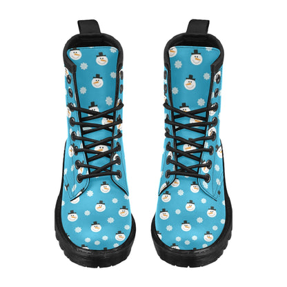 Snowman Print Design LKS303 Women's Boots