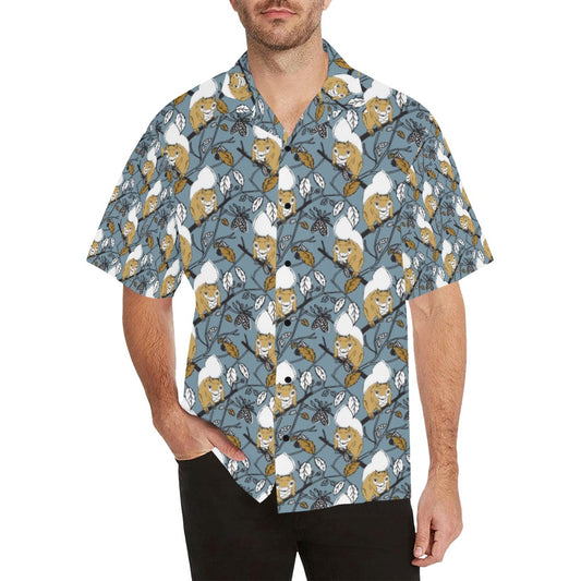 Squirrel Print Design LKS305 Men's Hawaiian Shirt