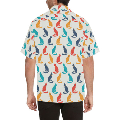 Cat Pattern Print Design 03 Men's Hawaiian Shirt