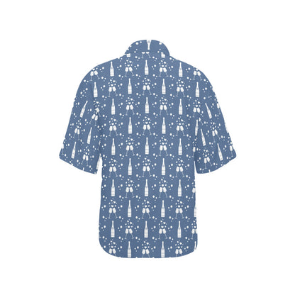 Champagne Pattern Print Design 05 Women's Hawaiian Shirt
