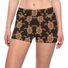 Tribal Sea Turtle Pattern Print Design T09 Yoga Shorts