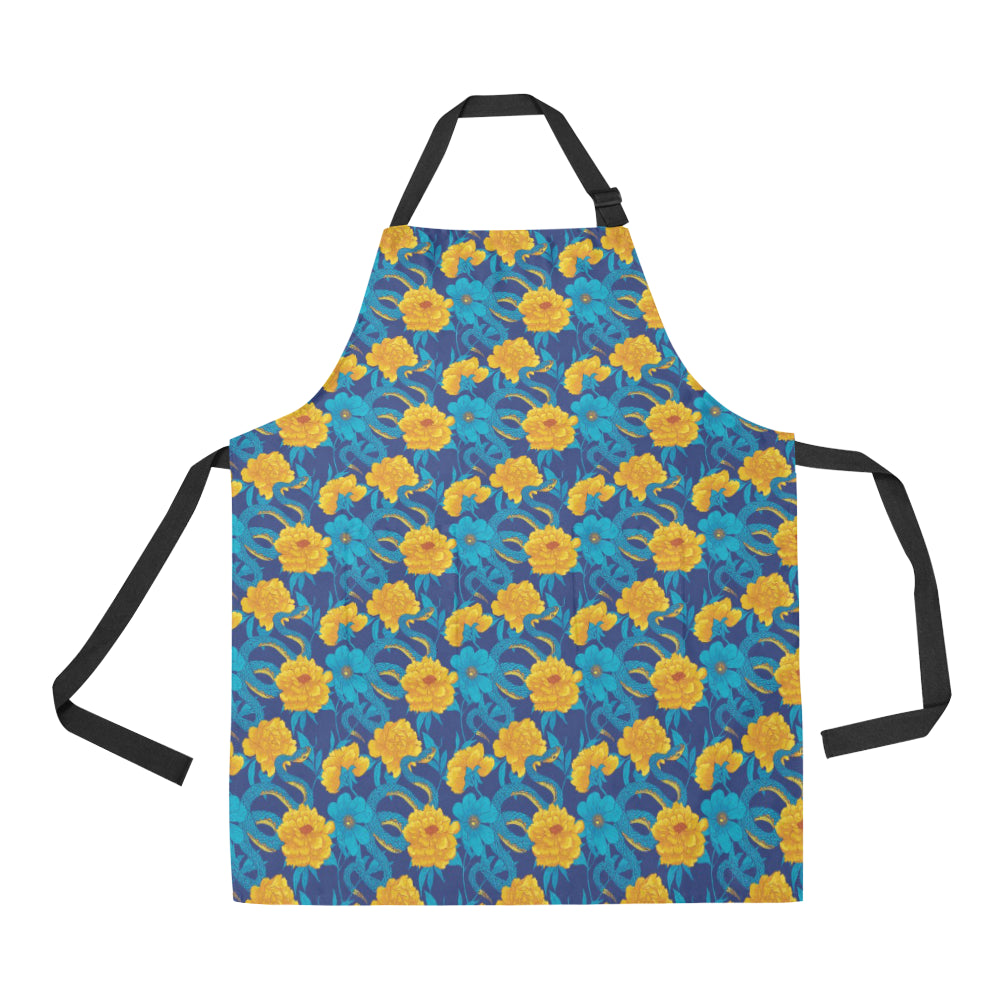 Boa Pattern Print Design 01 Apron with Pocket