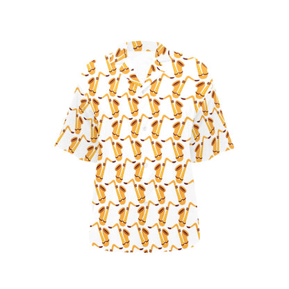 Saxophone Print Design LKS404 Women's Hawaiian Shirt