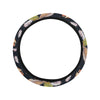 Birds Pattern Print Design 02 Steering Wheel Cover with Elastic Edge