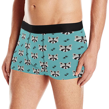 Raccoon Pattern Print Design A01 Men's Boxer Briefs