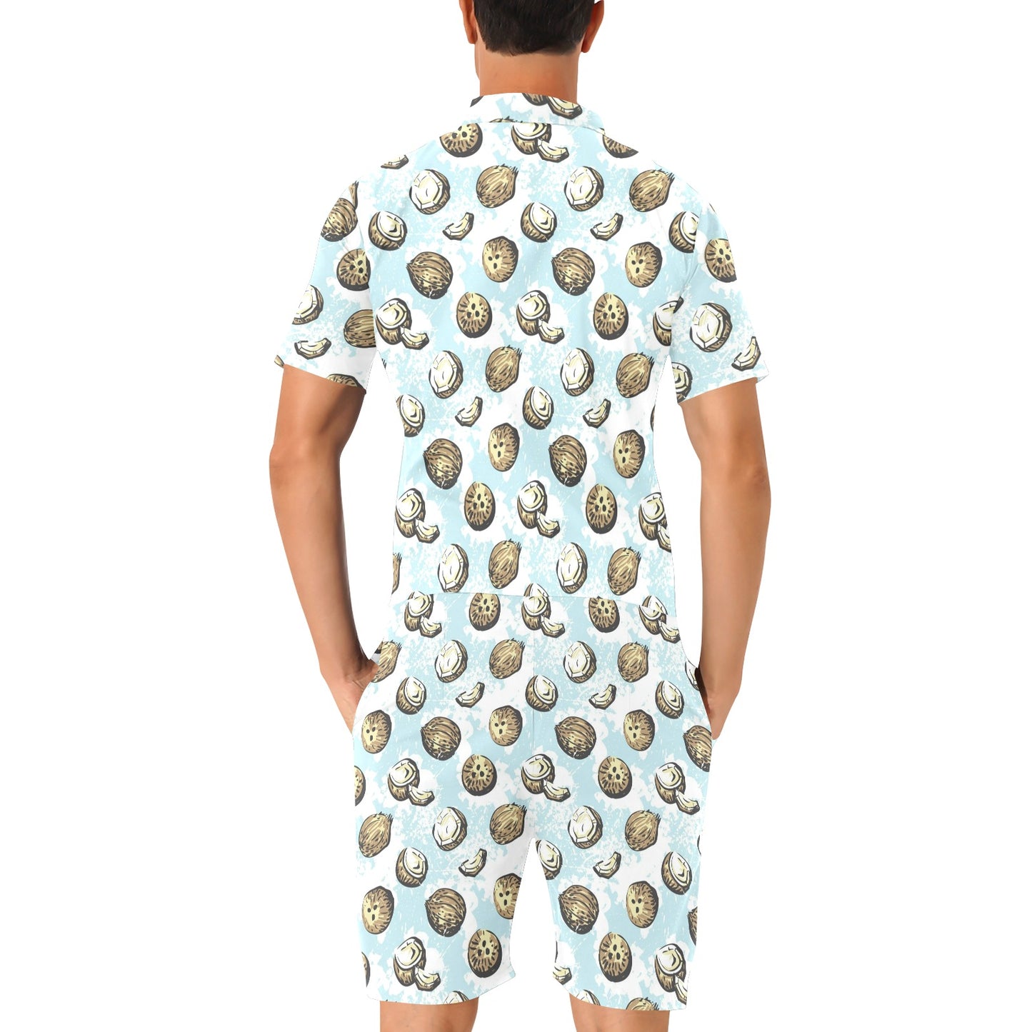 Coconut Pattern Print Design CN01 Men's Romper