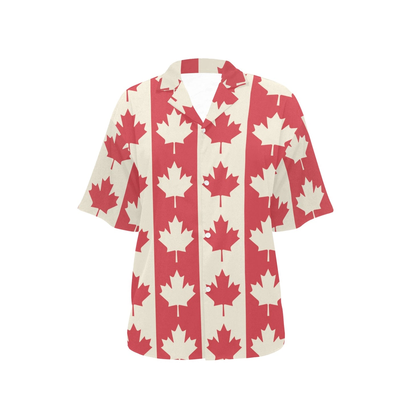 Maple Leaf Pattern Print Design 02 Women's Hawaiian Shirt