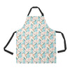 Bluebird Pattern Print Design 03 Apron with Pocket