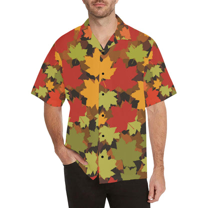 Maple Leaf Pattern Print Design 05 Men's Hawaiian Shirt