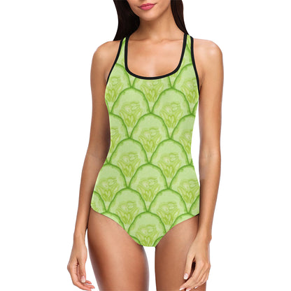 Cucumber Pattern Print Design CC04 Women Swimsuit