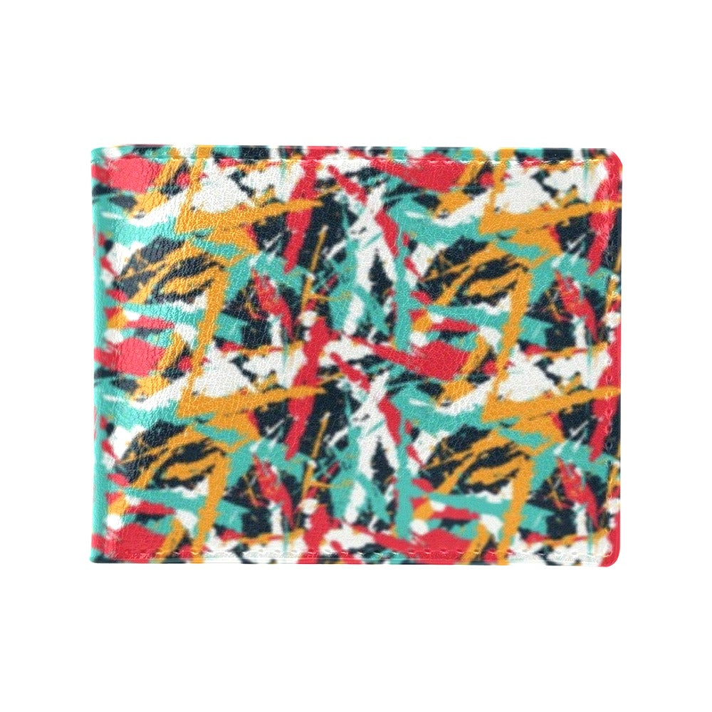 Splatter Print Design LKS304 Men's ID Card Wallet