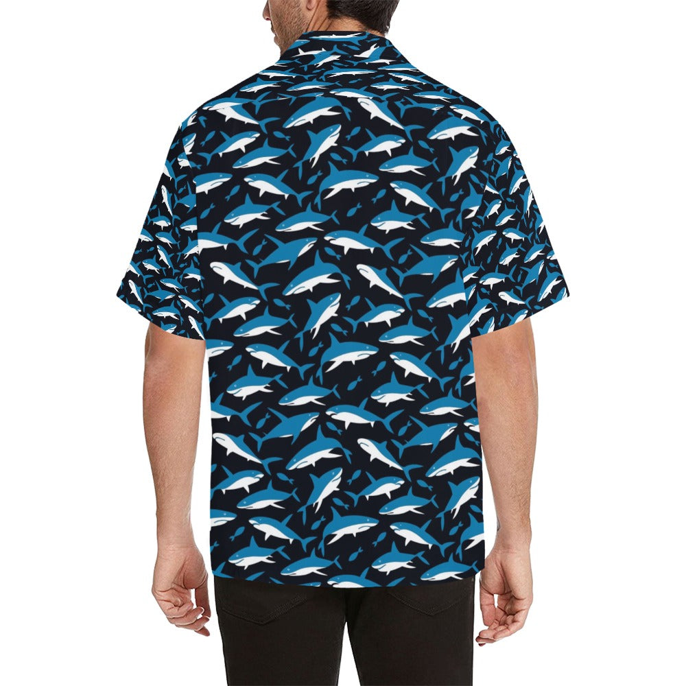 Shark Print Design LKS303 Men's Hawaiian Shirt