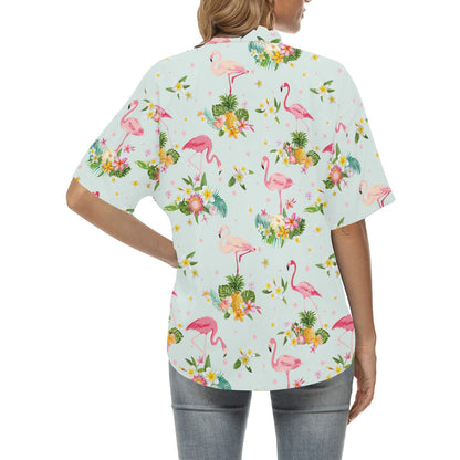 Flamingo Sweet Pattern Women's Hawaiian Shirt