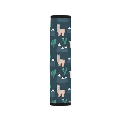 Llama Pattern Print Design 06 Car Seat Belt Cover