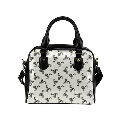 Motocross Pattern Print Design 03 Shoulder Handbag