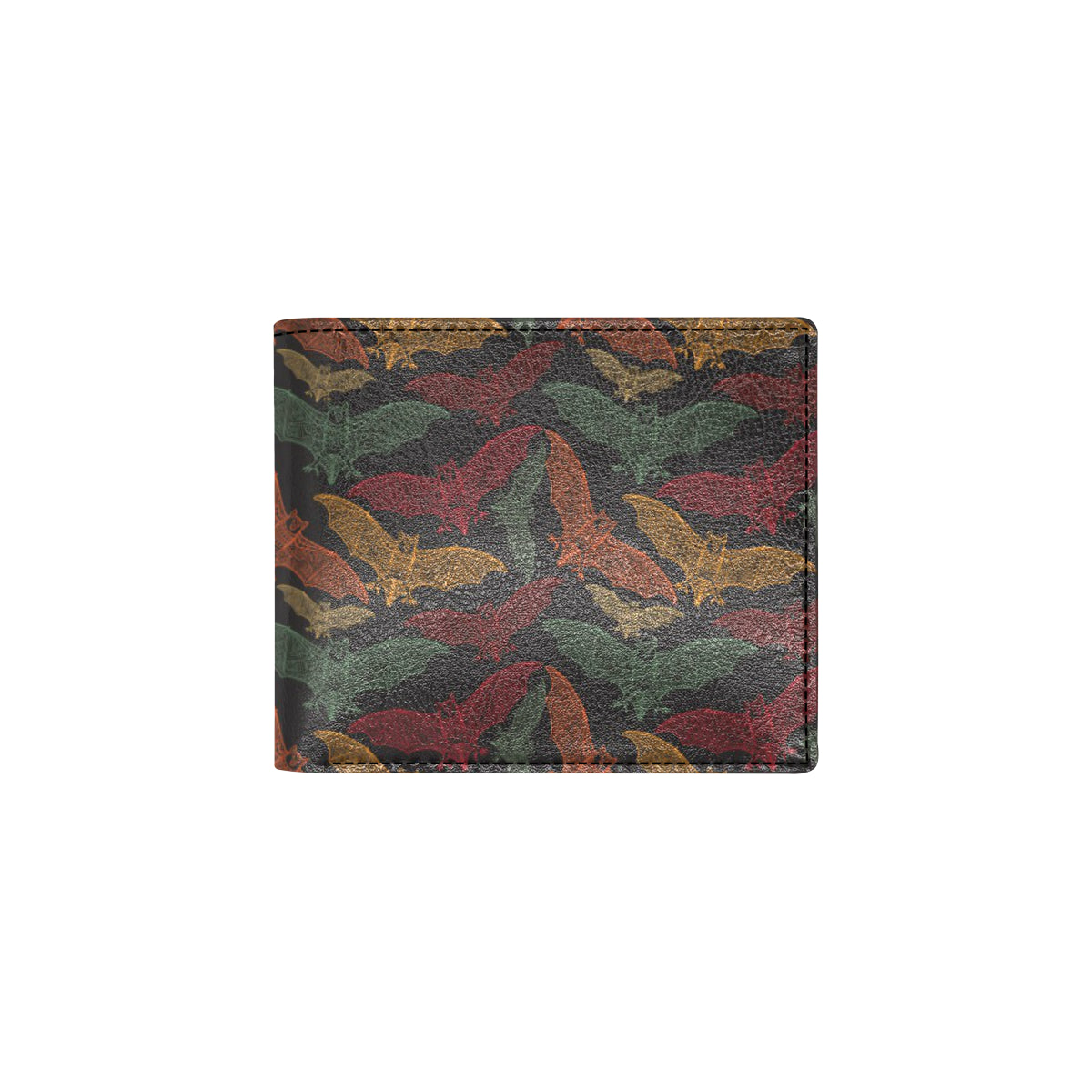 Bat Tribal Pattern Print Design 03 Men's ID Card Wallet