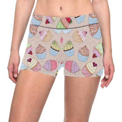 Cupcake Pattern Print Design CP06 Yoga Shorts