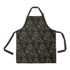 Moon Boho Style Pattern Print Design 01 Apron with Pocket