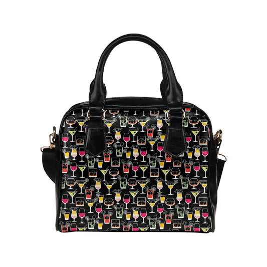 Cocktail Pattern Print Design 01 Shoulder Handbag