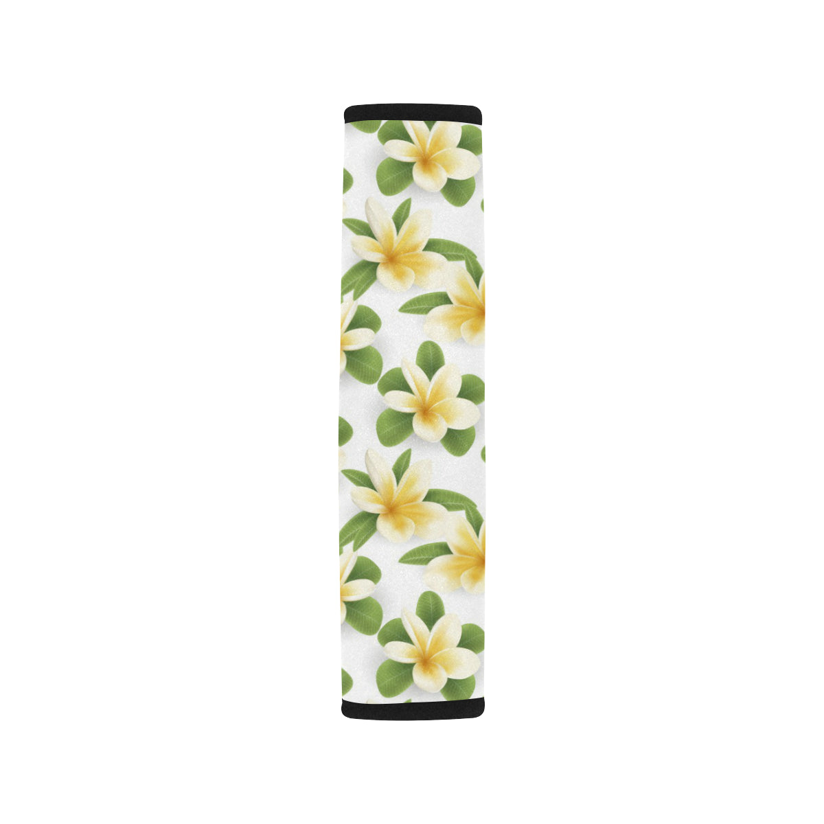 Yellow Plumeria Pattern Print Design PM012 Car Seat Belt Cover