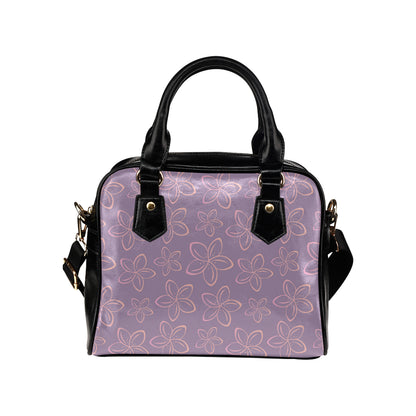 Plumeria Pattern Print Design A01 Shoulder Handbag