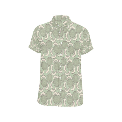 Cantaloupe Pattern Print Design 01 Men's Short Sleeve Button Up Shirt