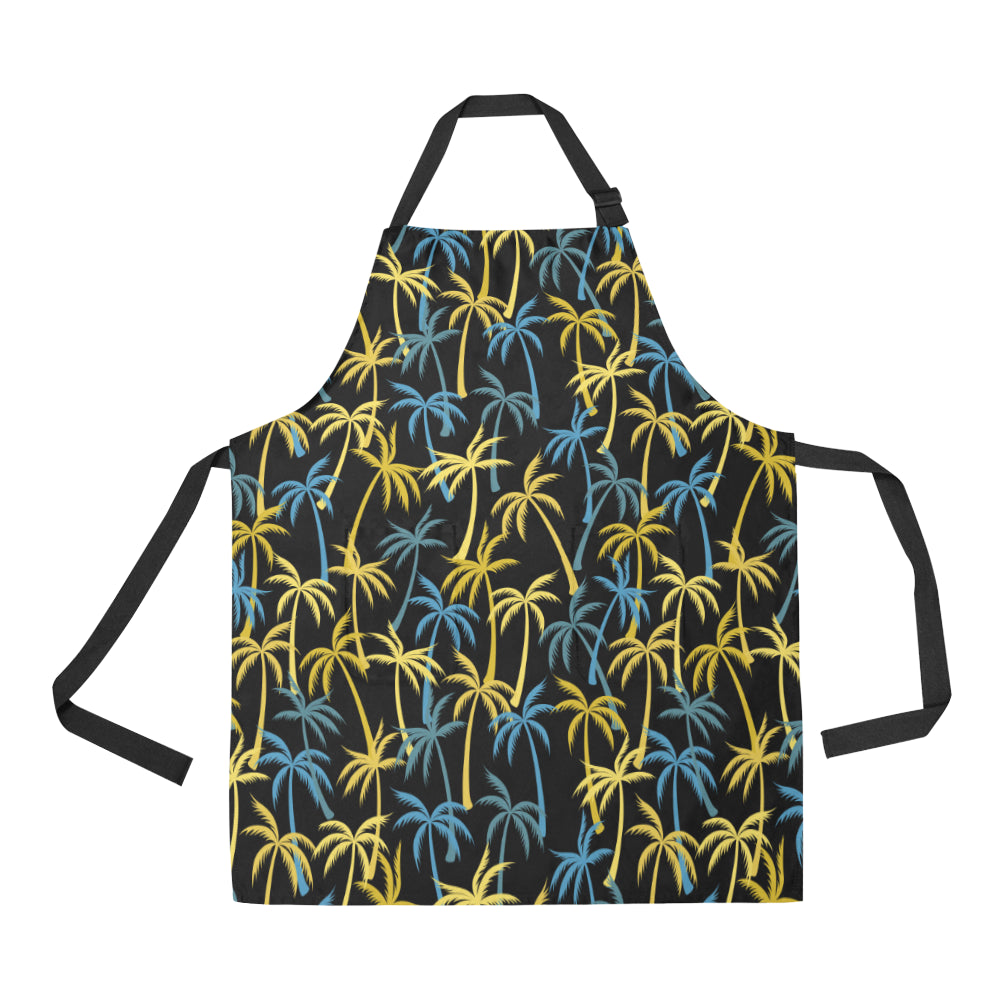 Palm Tree Pattern Apron with Pocket