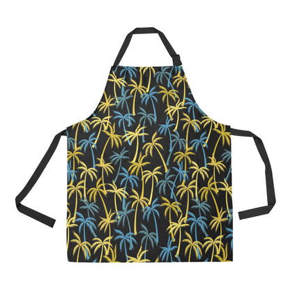 Palm Tree Pattern Apron with Pocket