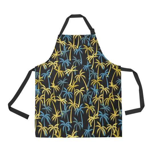 Palm Tree Pattern Apron with Pocket