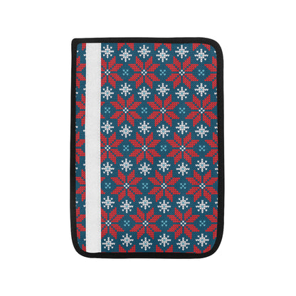 Poinsettia Pattern Print Design A02 Car Seat Belt Cover